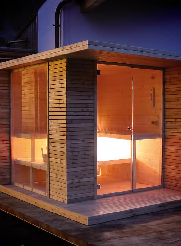 sauna da esterno per case private